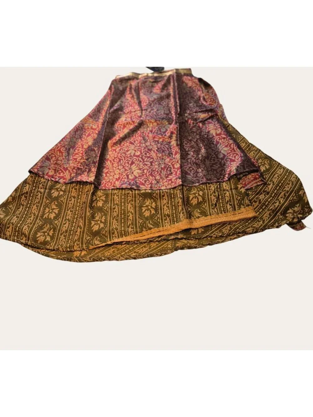 Convertible Boho Wrap Skirt Dress – Multi-Wear Vacation Style Purple/Green